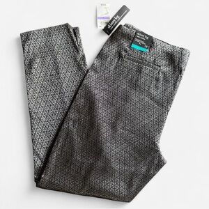 Alfani Black and Silver Patterned Pants